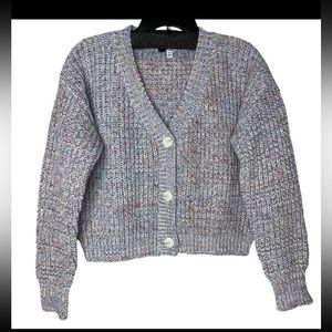 Women’s Grace+karma Marled Botton Cardigan, Size Medium new with tag